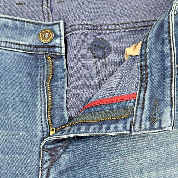 Superdry Copper Black Utility Denim Classic Medium Blue Straight Leg Jeans 42x31 - Picture 5 of 9